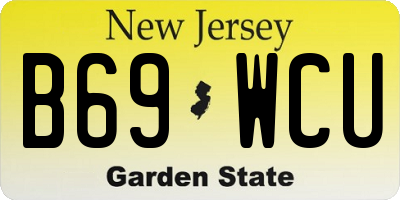 NJ license plate B69WCU