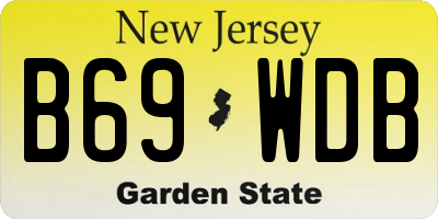 NJ license plate B69WDB