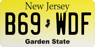 NJ license plate B69WDF