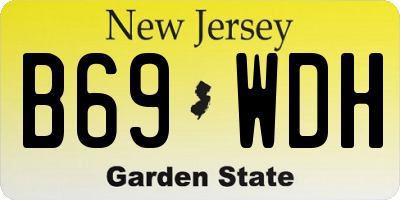 NJ license plate B69WDH