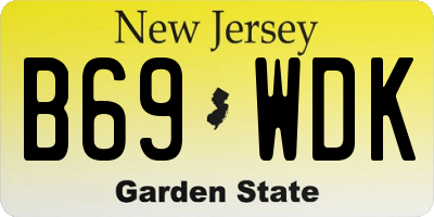 NJ license plate B69WDK