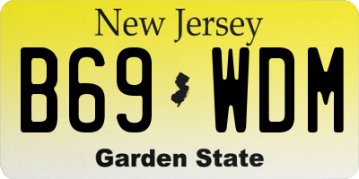 NJ license plate B69WDM