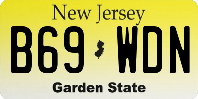 NJ license plate B69WDN
