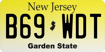 NJ license plate B69WDT