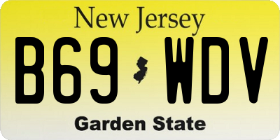 NJ license plate B69WDV