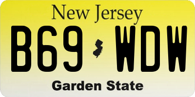 NJ license plate B69WDW