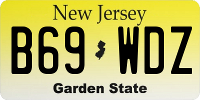NJ license plate B69WDZ