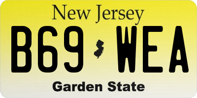 NJ license plate B69WEA