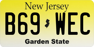 NJ license plate B69WEC