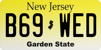 NJ license plate B69WED
