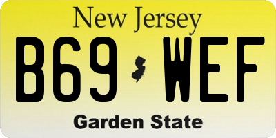 NJ license plate B69WEF