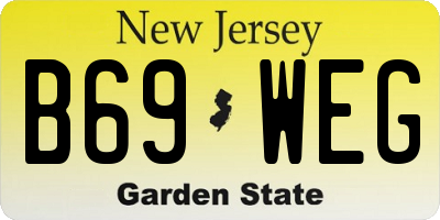 NJ license plate B69WEG
