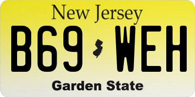 NJ license plate B69WEH