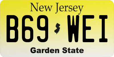 NJ license plate B69WEI