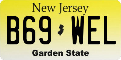 NJ license plate B69WEL