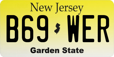 NJ license plate B69WER