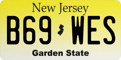 NJ license plate B69WES