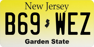 NJ license plate B69WEZ