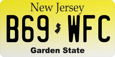 NJ license plate B69WFC