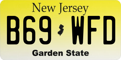 NJ license plate B69WFD