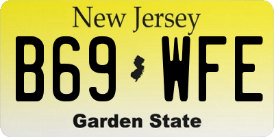 NJ license plate B69WFE