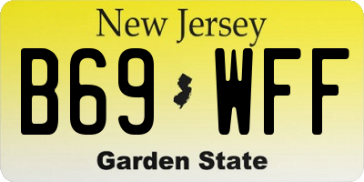 NJ license plate B69WFF