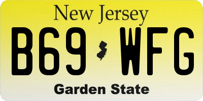 NJ license plate B69WFG