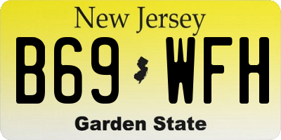 NJ license plate B69WFH