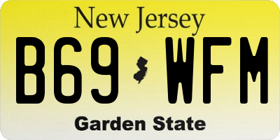 NJ license plate B69WFM