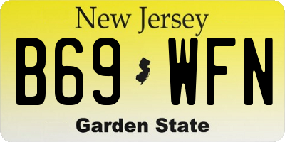 NJ license plate B69WFN