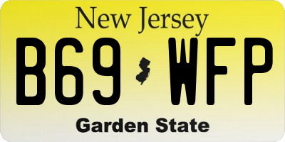 NJ license plate B69WFP