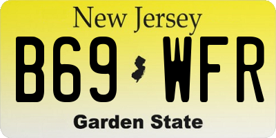 NJ license plate B69WFR