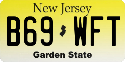 NJ license plate B69WFT