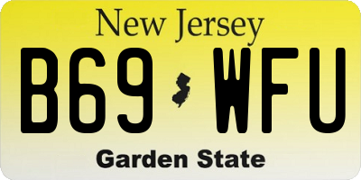 NJ license plate B69WFU