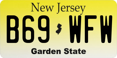 NJ license plate B69WFW