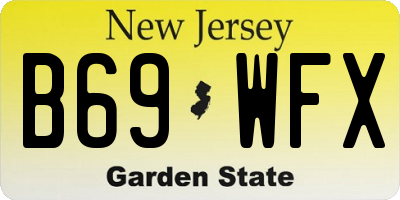 NJ license plate B69WFX