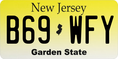 NJ license plate B69WFY