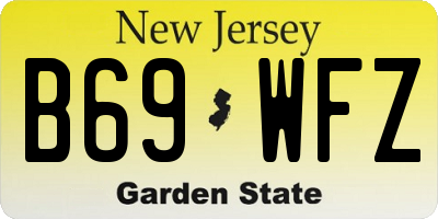NJ license plate B69WFZ