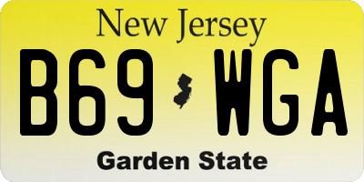 NJ license plate B69WGA