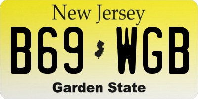 NJ license plate B69WGB