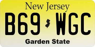 NJ license plate B69WGC
