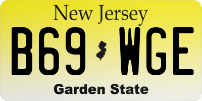 NJ license plate B69WGE