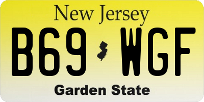 NJ license plate B69WGF