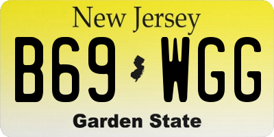 NJ license plate B69WGG