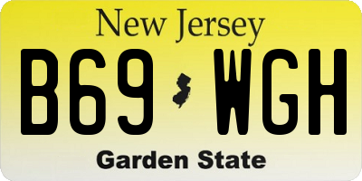 NJ license plate B69WGH