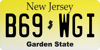 NJ license plate B69WGI