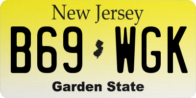 NJ license plate B69WGK