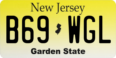 NJ license plate B69WGL