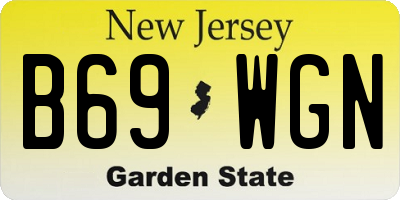 NJ license plate B69WGN