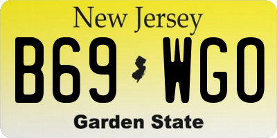NJ license plate B69WGO